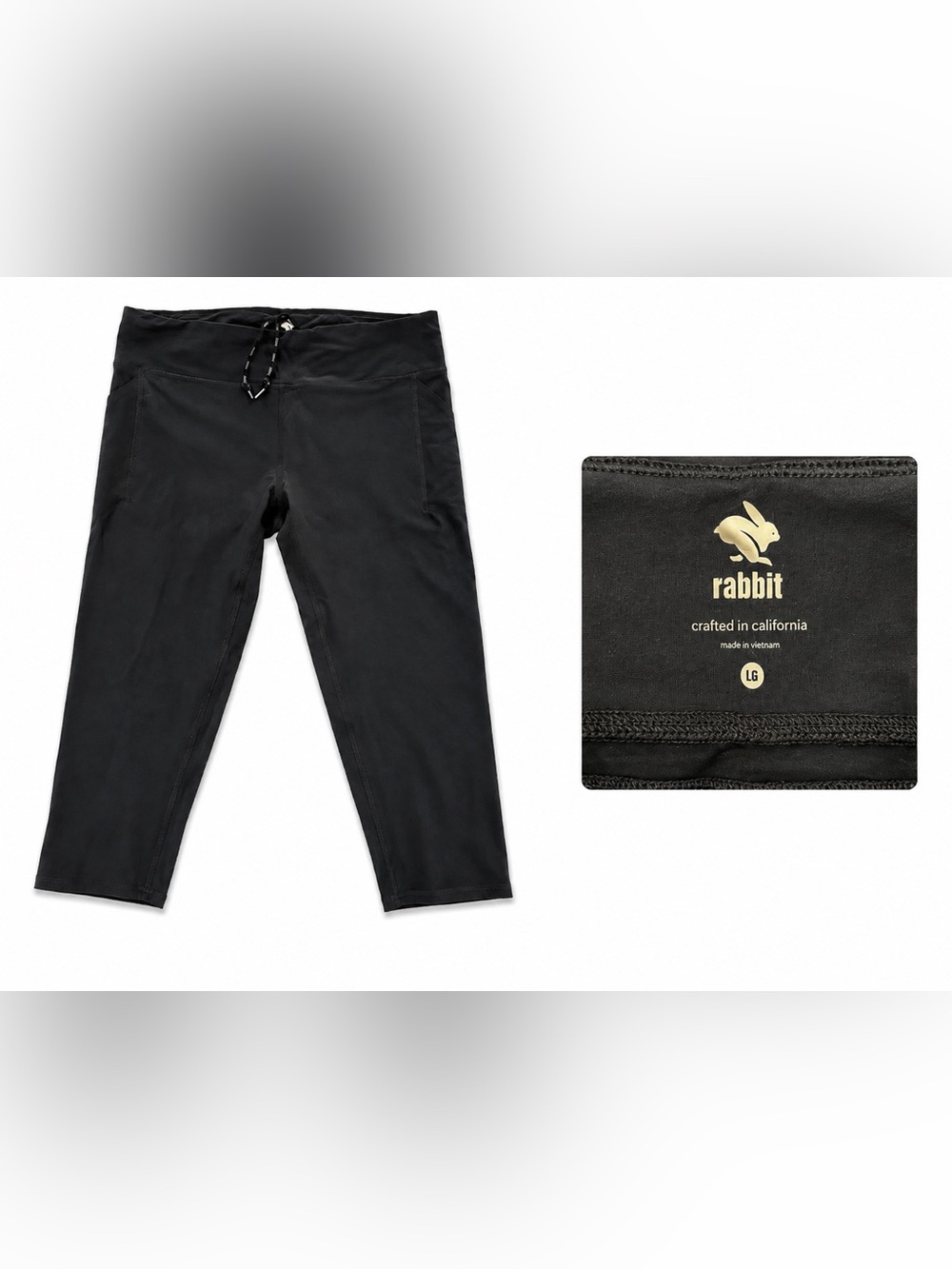 rabbit Black High-Rise 3/4 Performance Leggings